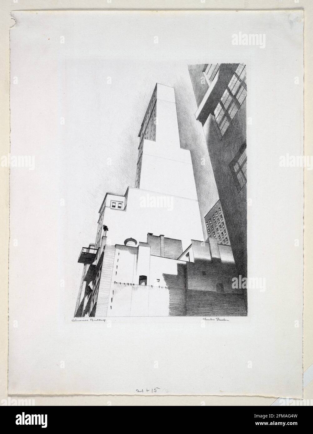 Charles Sheeler. (American, 1883-1965). Delmonico Building. 1926. Stock Photo
