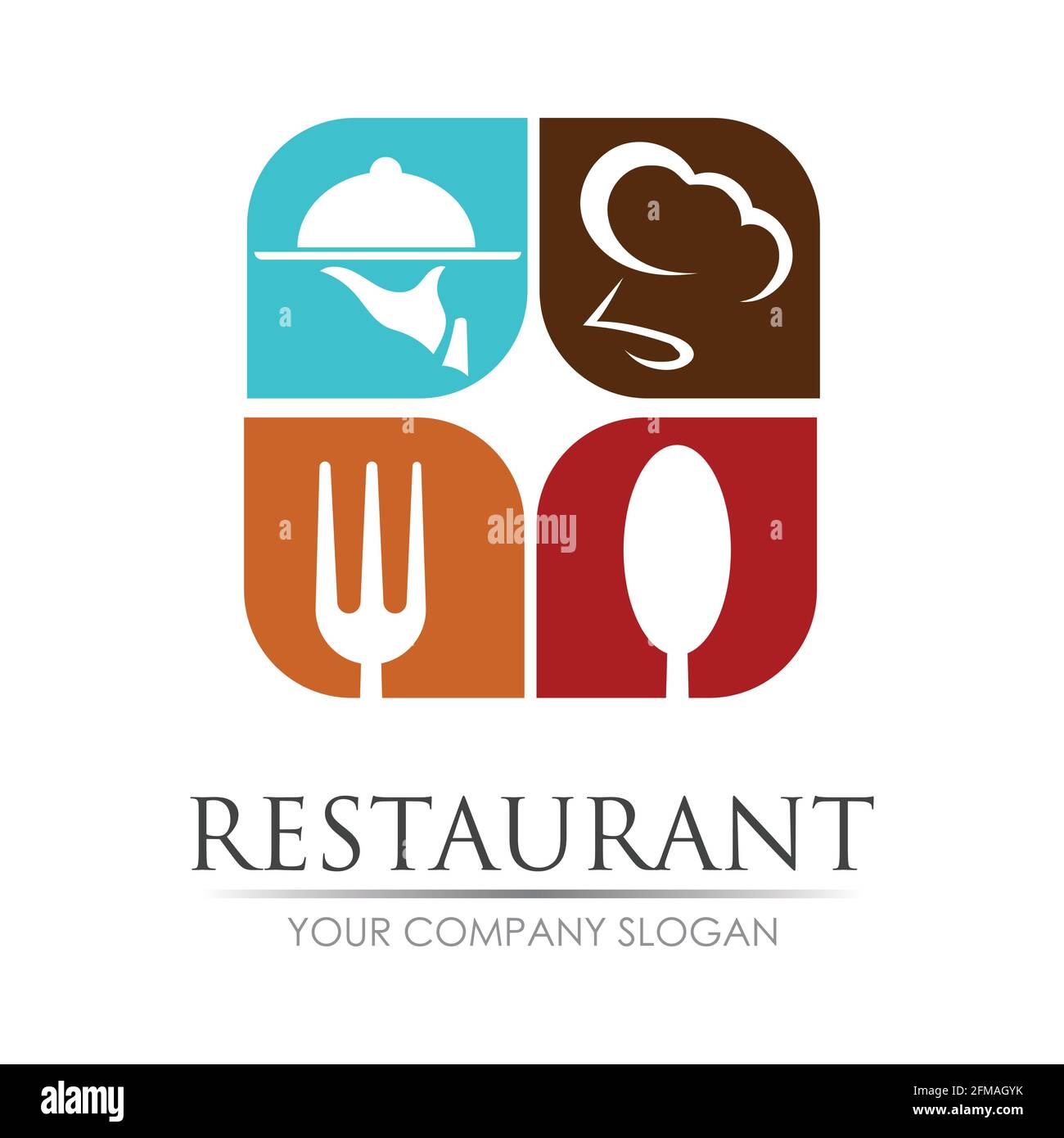 restaurant logo vector illustration design template Stock Vector