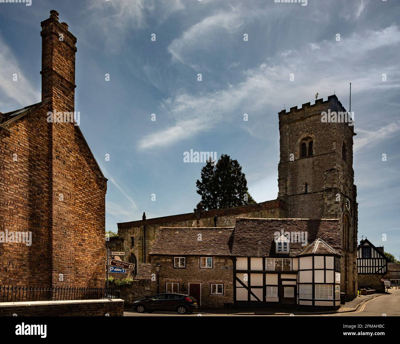 Much Wenlock, a medieval town and parish in Shropshire, England. Holy Trinity Church, in Wilmore