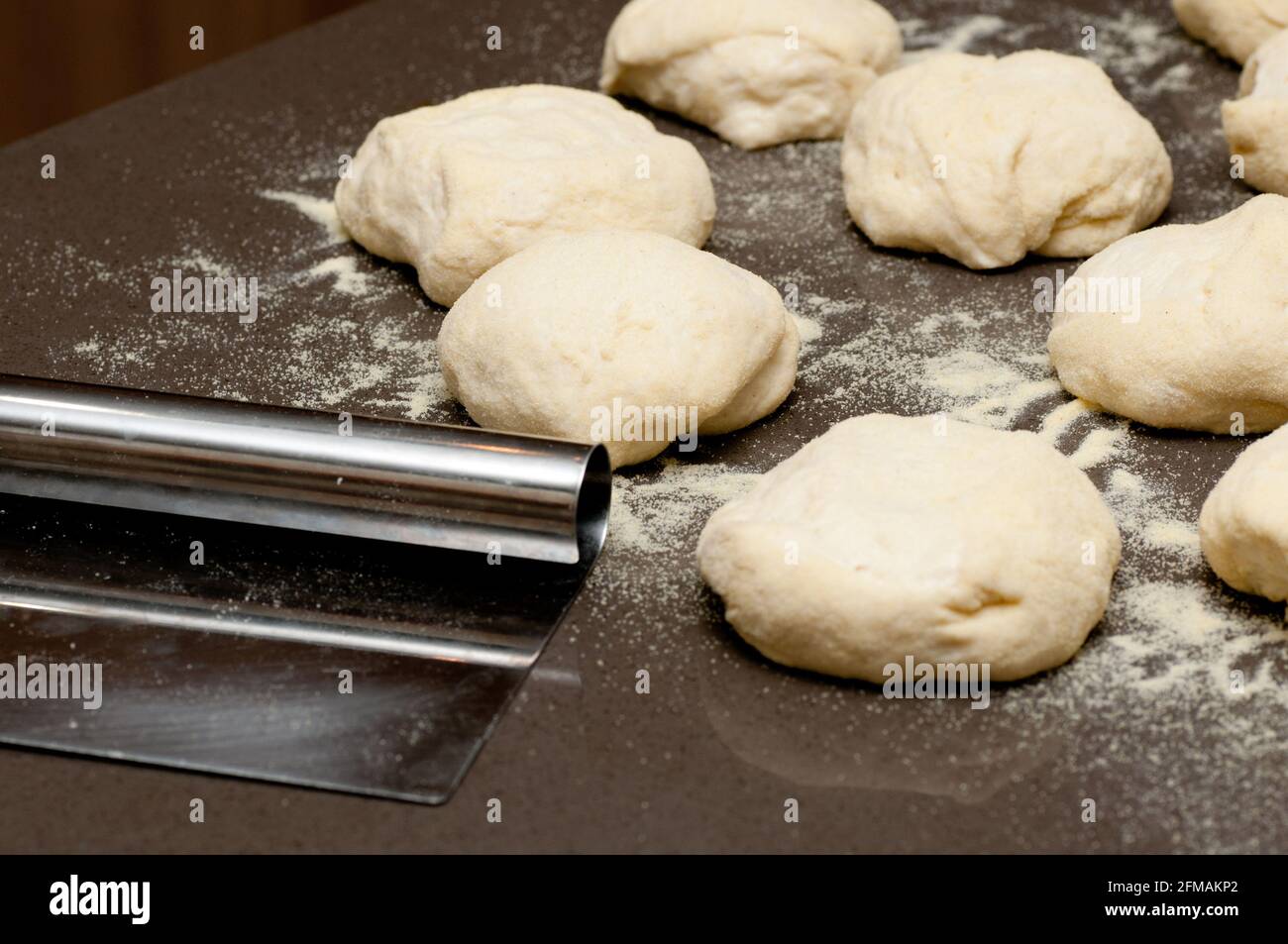 bread roll dough for supper Stock Photo