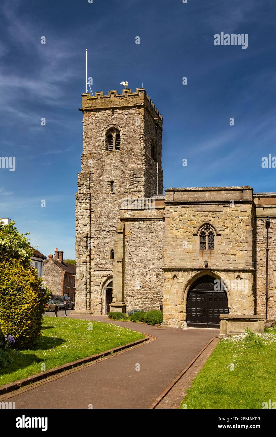 Much Wenlock, a medieval town and parish in Shropshire, England. Holy Trinity Church, in Wilmore