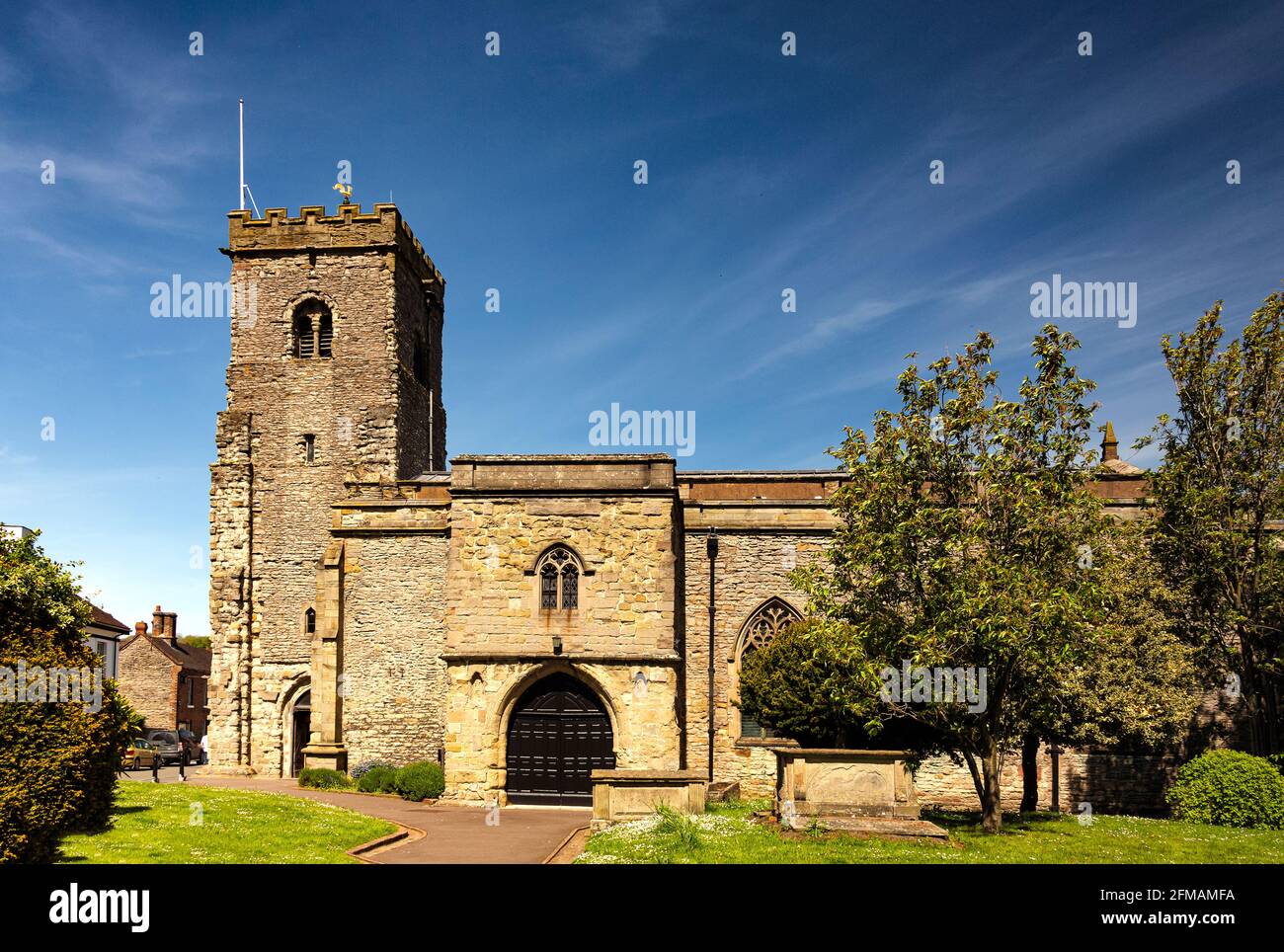 Much Wenlock, a medieval town and parish in Shropshire, England. Holy Trinity Church, in Wilmore