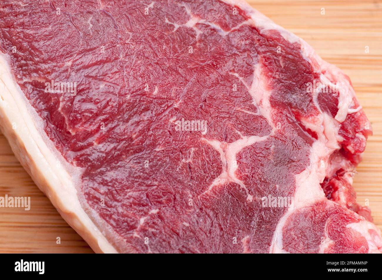 raw new york strip steak Stock Photo Alamy