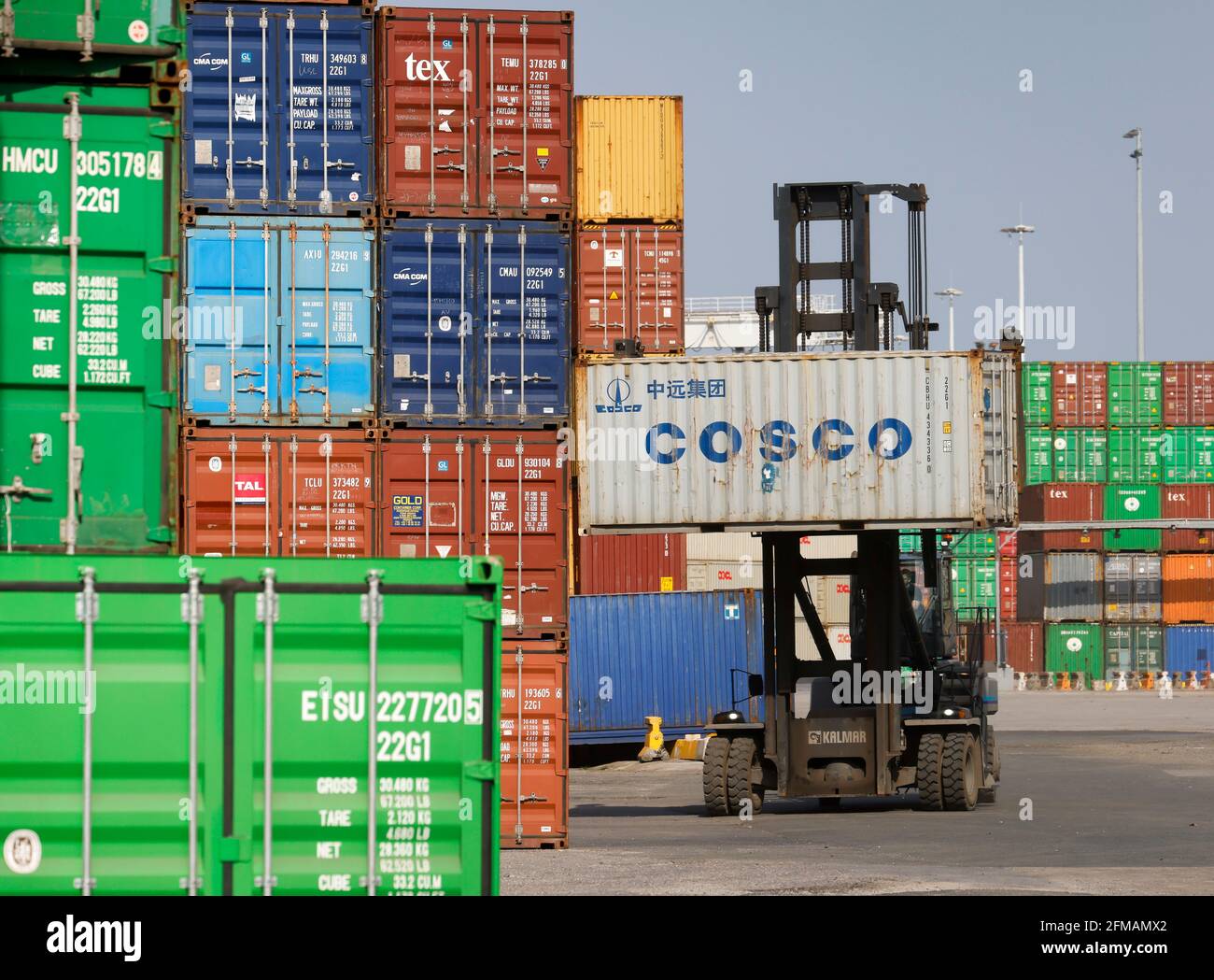 Cosco Container Size Duisburg, Ruhr area, North Rhine-Westphalia, Germany - Forklift ...
