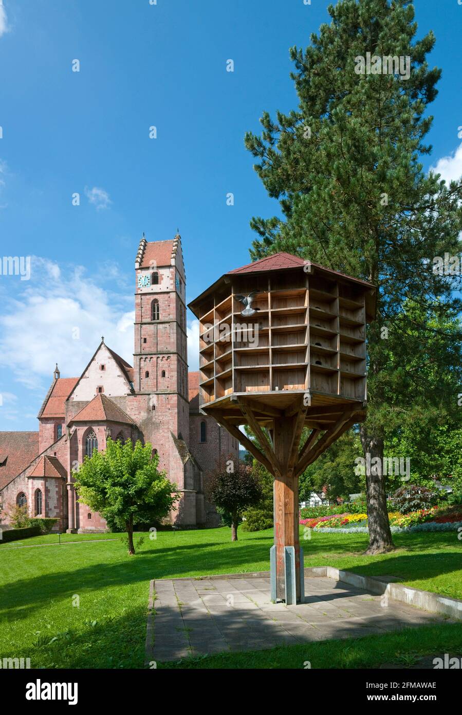 Germany, Baden-Wuerttemberg, Alpirsbach, pigeon house, monastery church Stock Photo