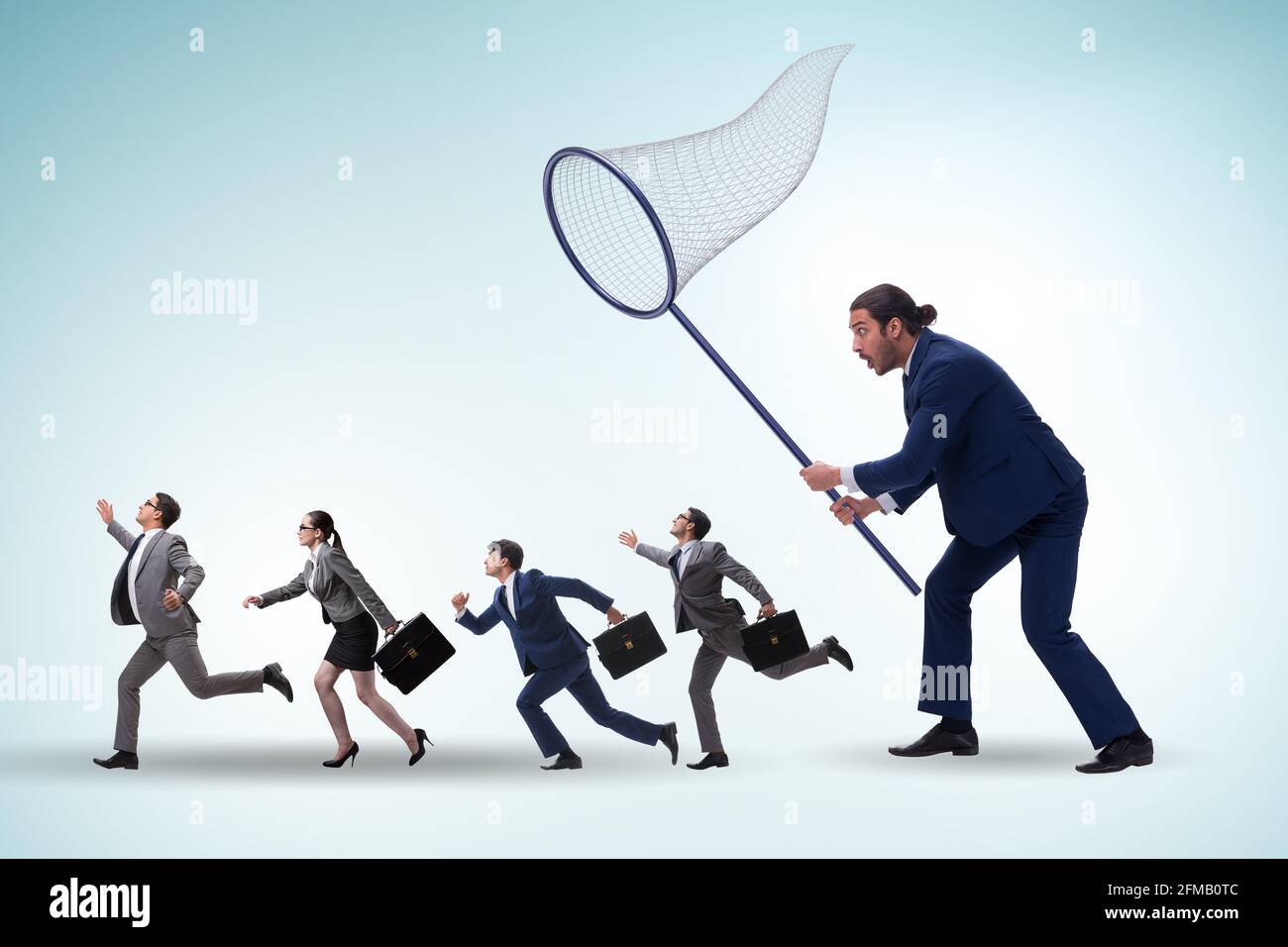 Headhunting and retention concept with the business people Stock Photo