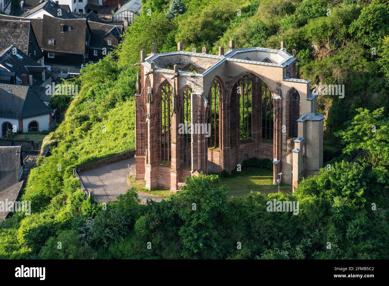 Germany, Rhineland-Palatinate, Bacharach, World Heritage Upper Middle Rhine Valley, the Gothic Werner Chapel Stock Photo
