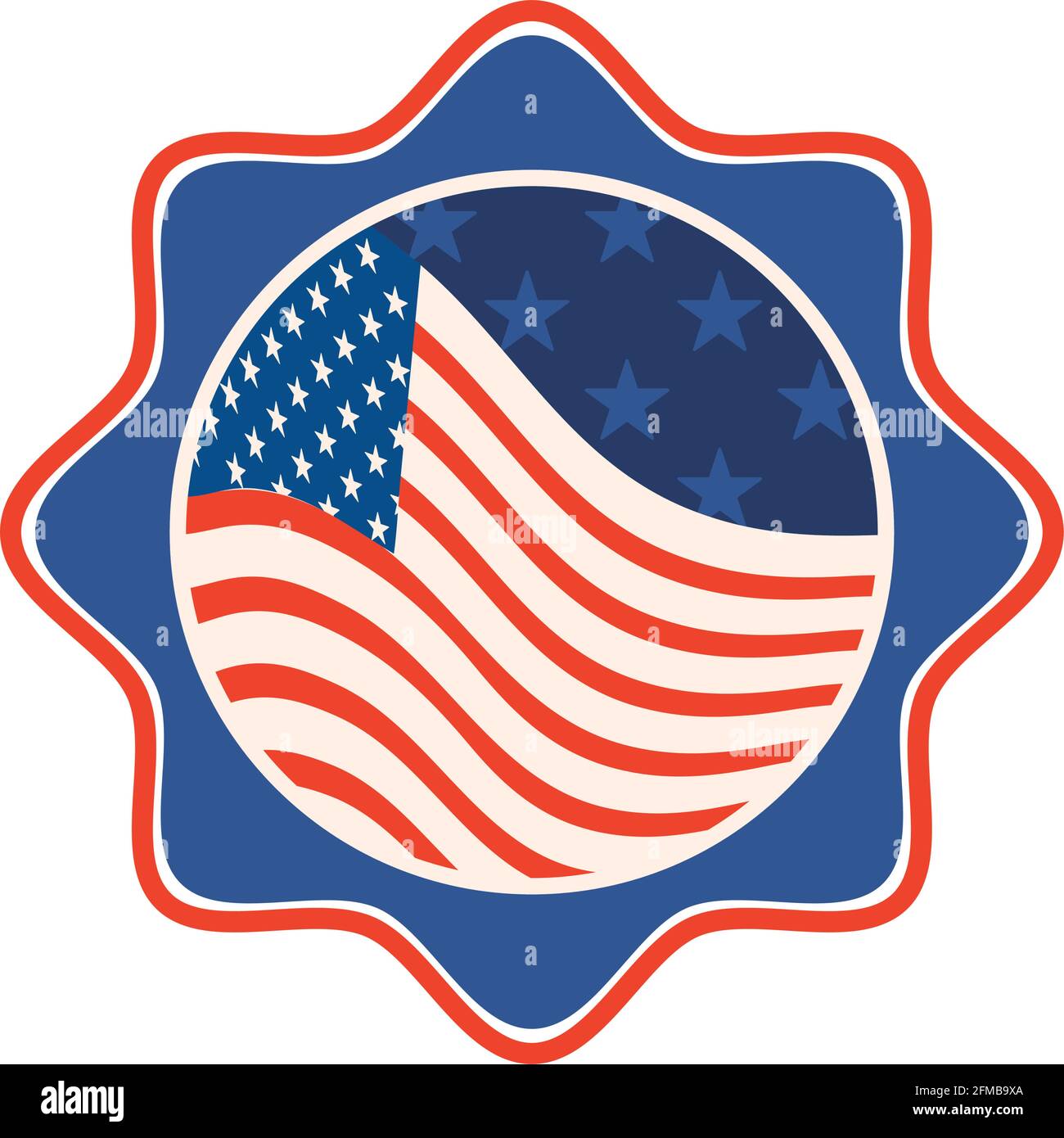 seal with usa flag design Stock Vector Image & Art - Alamy