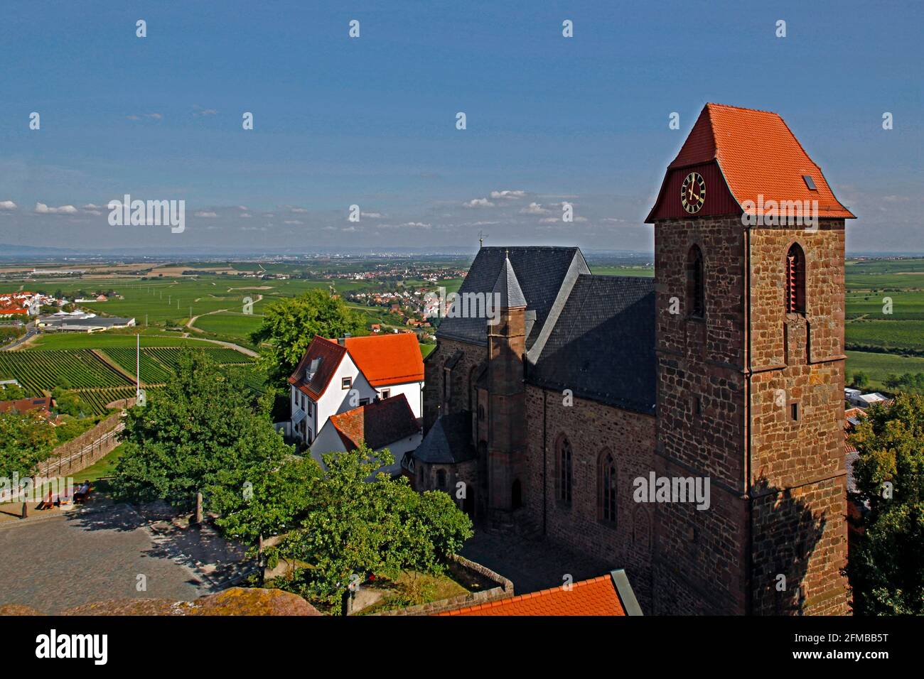 catholic parish church St. Nikolaus, Neuleiningen, district. Bad Dürkheim, Rhineland-Palatinate, Germany Stock Photo