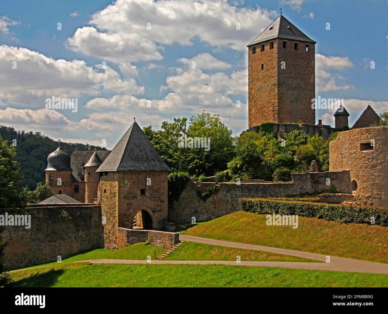 Lichtenberg Castle, district. Kusel, built around 1200, Rhineland ...