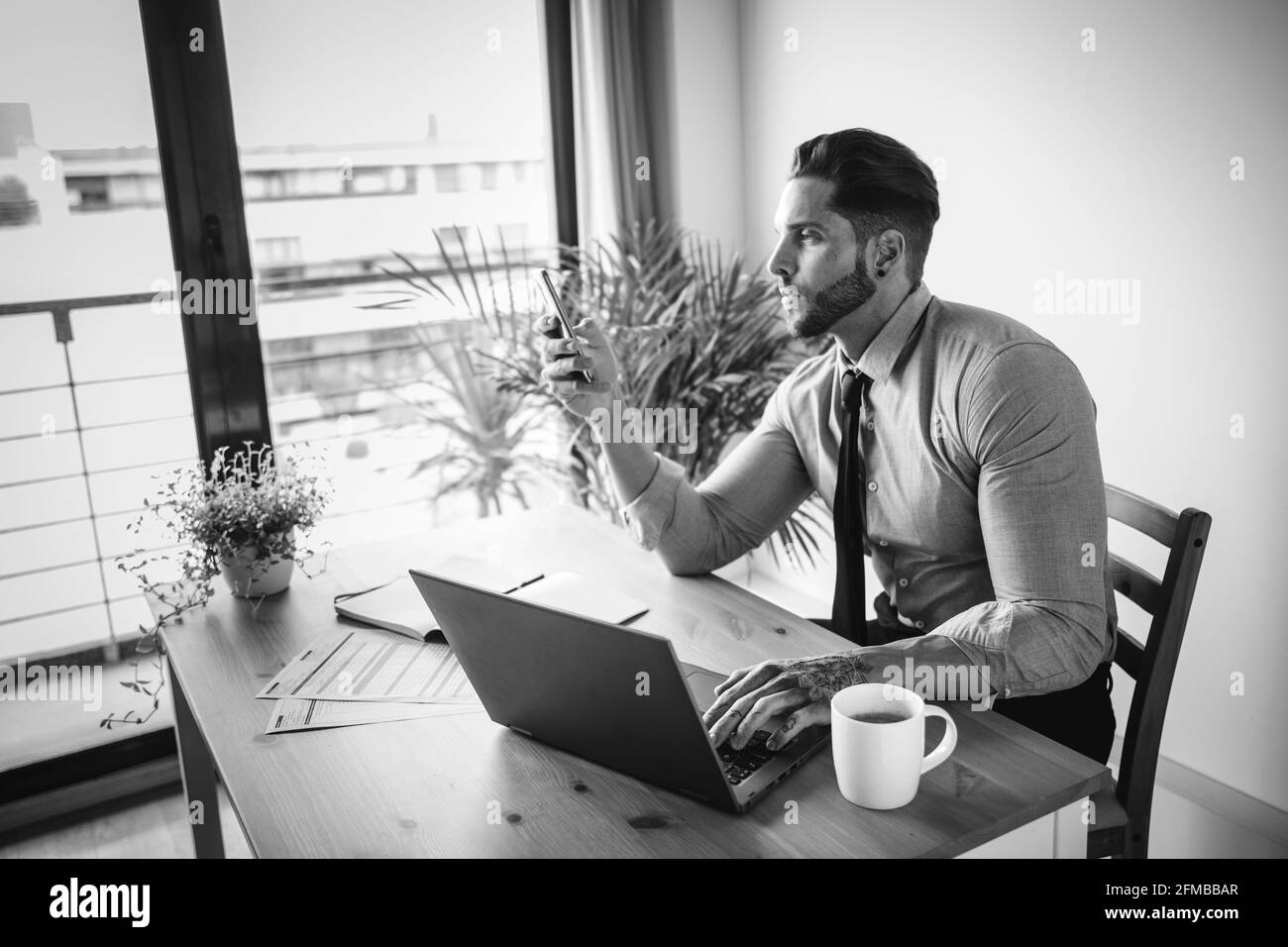 Young executive Black and White Stock Photos & Images - Alamy