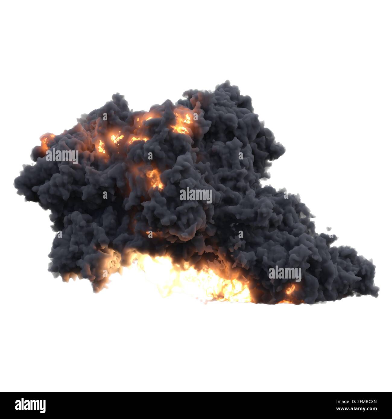 3D illustration explosion isolated on white background Stock Photo - Alamy