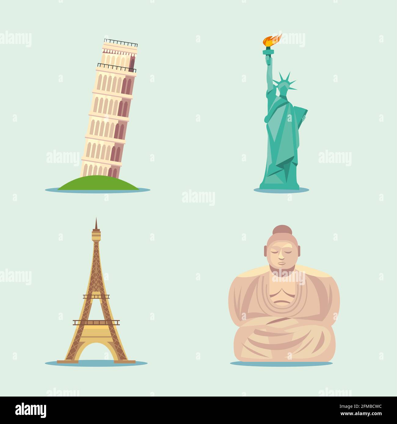 Landmarks and travel icon set Stock Vector Image & Art - Alamy