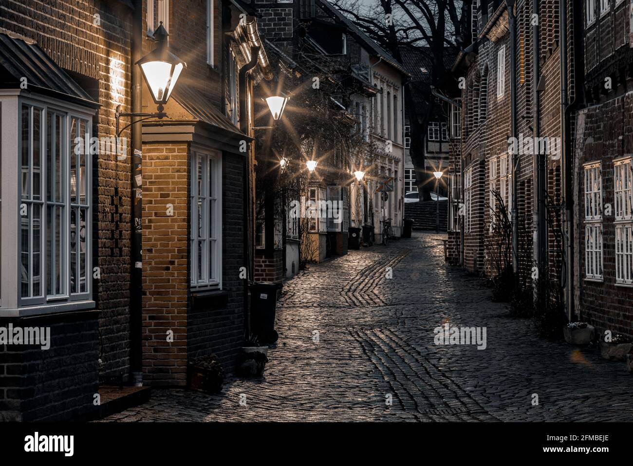 Lüneburg, 'Auf dem Meere' in the evening Stock Photo