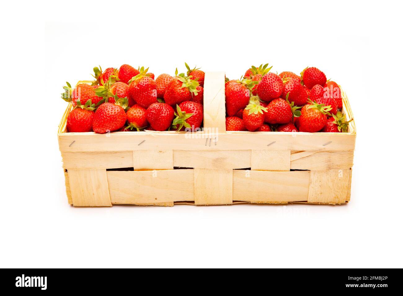 Strawberries in the chip basket Stock Photo Alamy