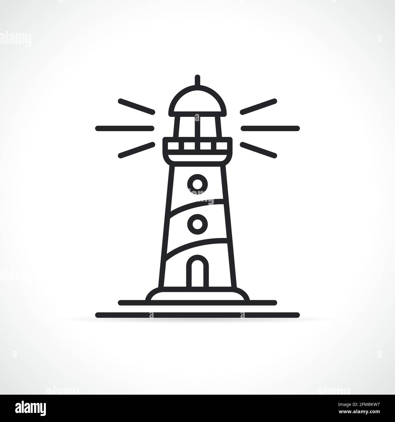 lighthouse line icon vector symbol isolated design Stock Vector