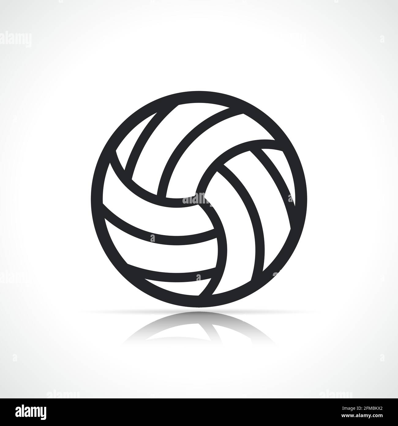 volleyball ball line icon vector symbol isolated Stock Vector