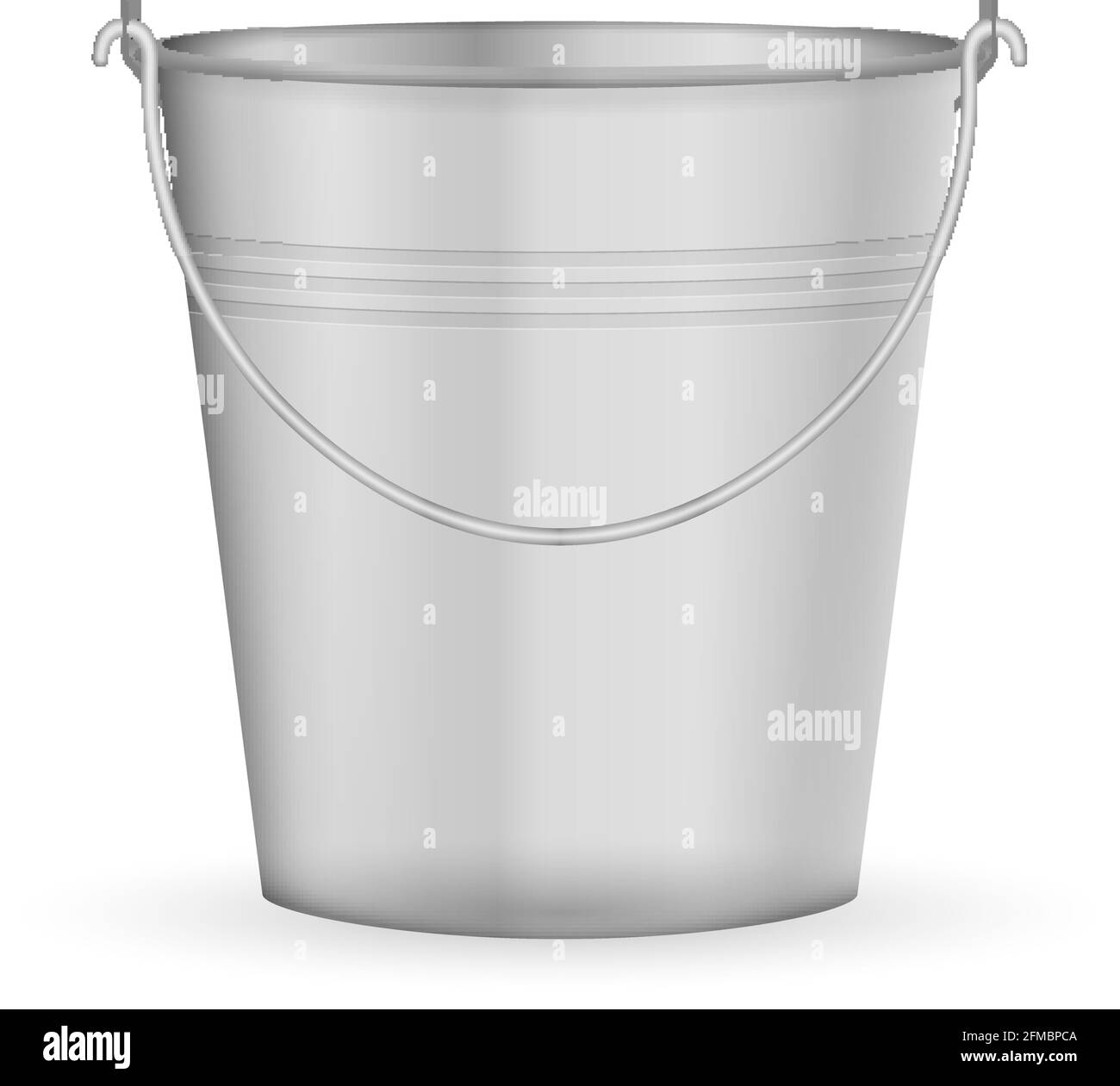 Metal bucket on a white background. Vector illustration Stock Vector ...