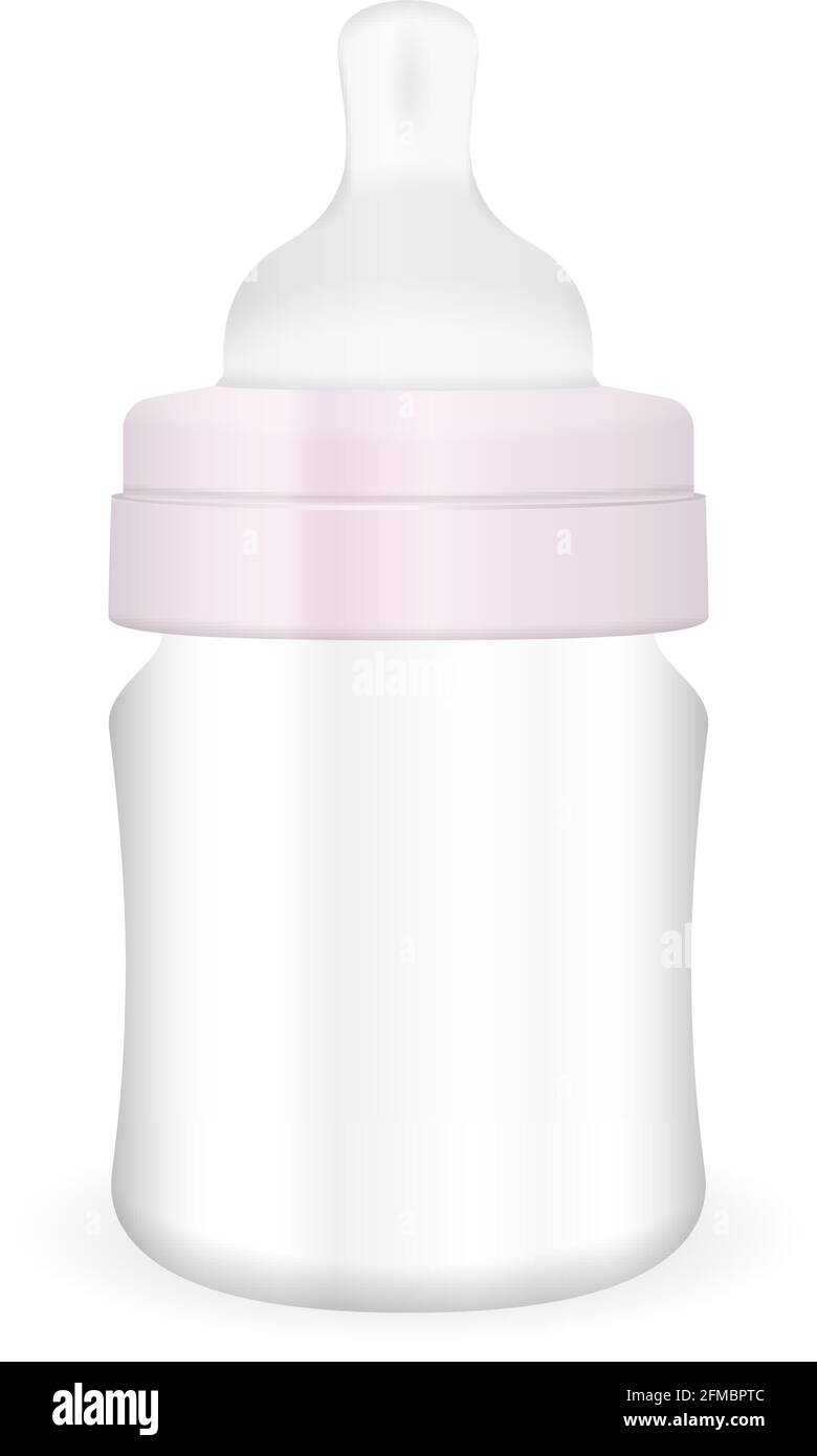 Feeding bottle set on a white background. Vector illustration Stock ...