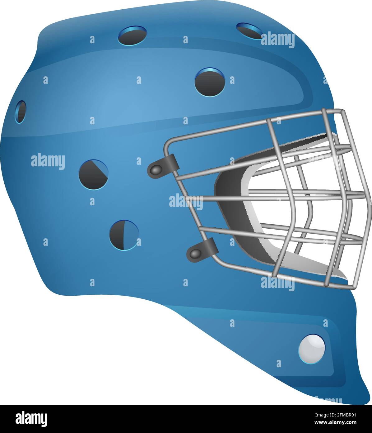 Hockey goalie mask on a white background. Vector illustration Stock