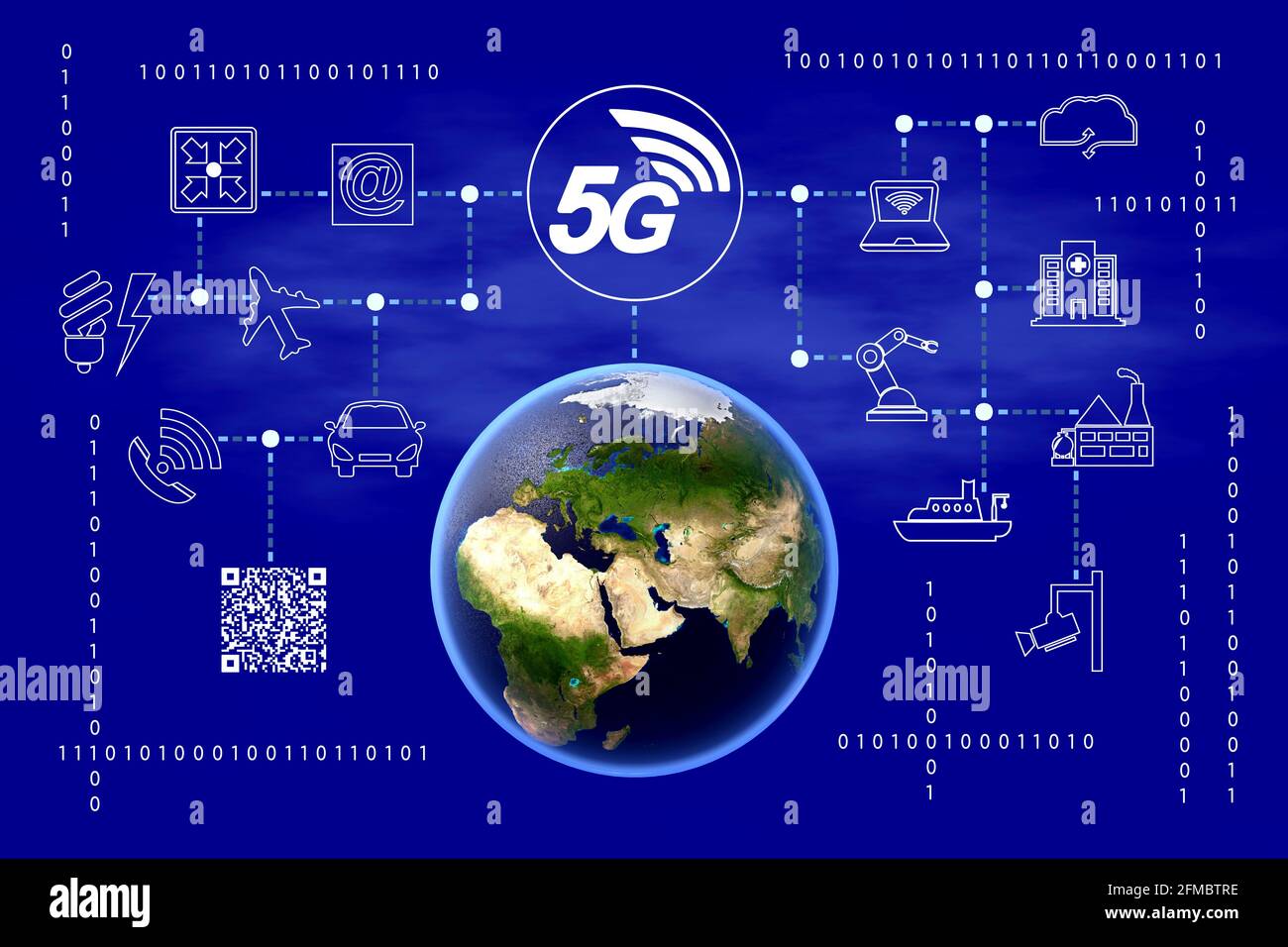 5G network in Europe, conceptual illustration Stock Photo Alamy