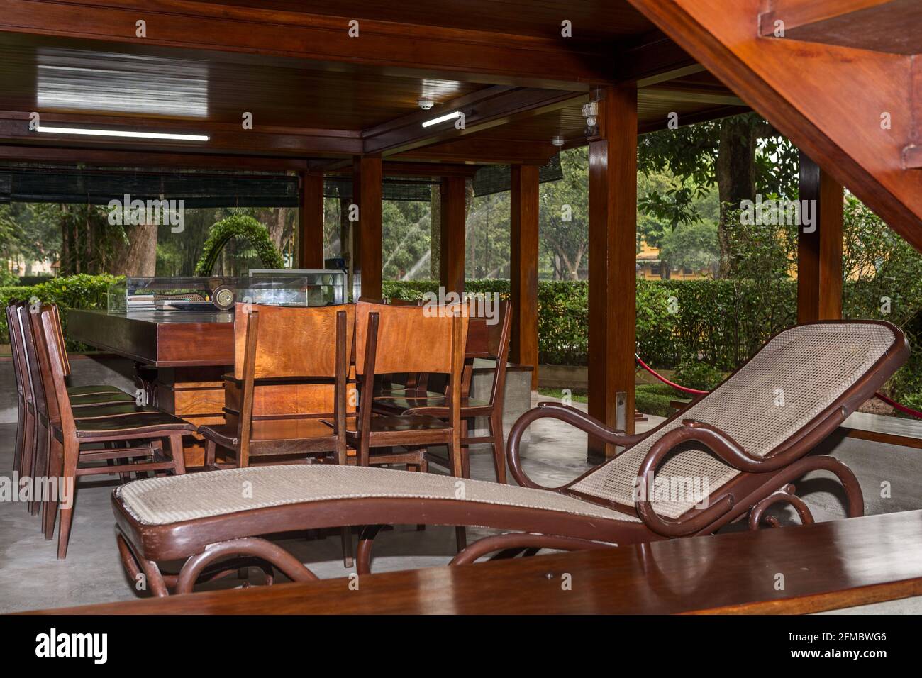 Stilt House, meeting room, Ho Chi Minh Complex, Hanoi, Vietnam Stock