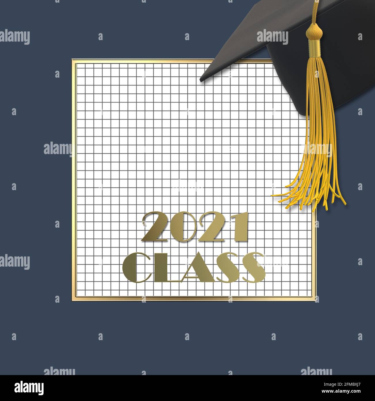Graduation 2021. Graduation 2021 cap with tassel. Gold text 2021 class ...
