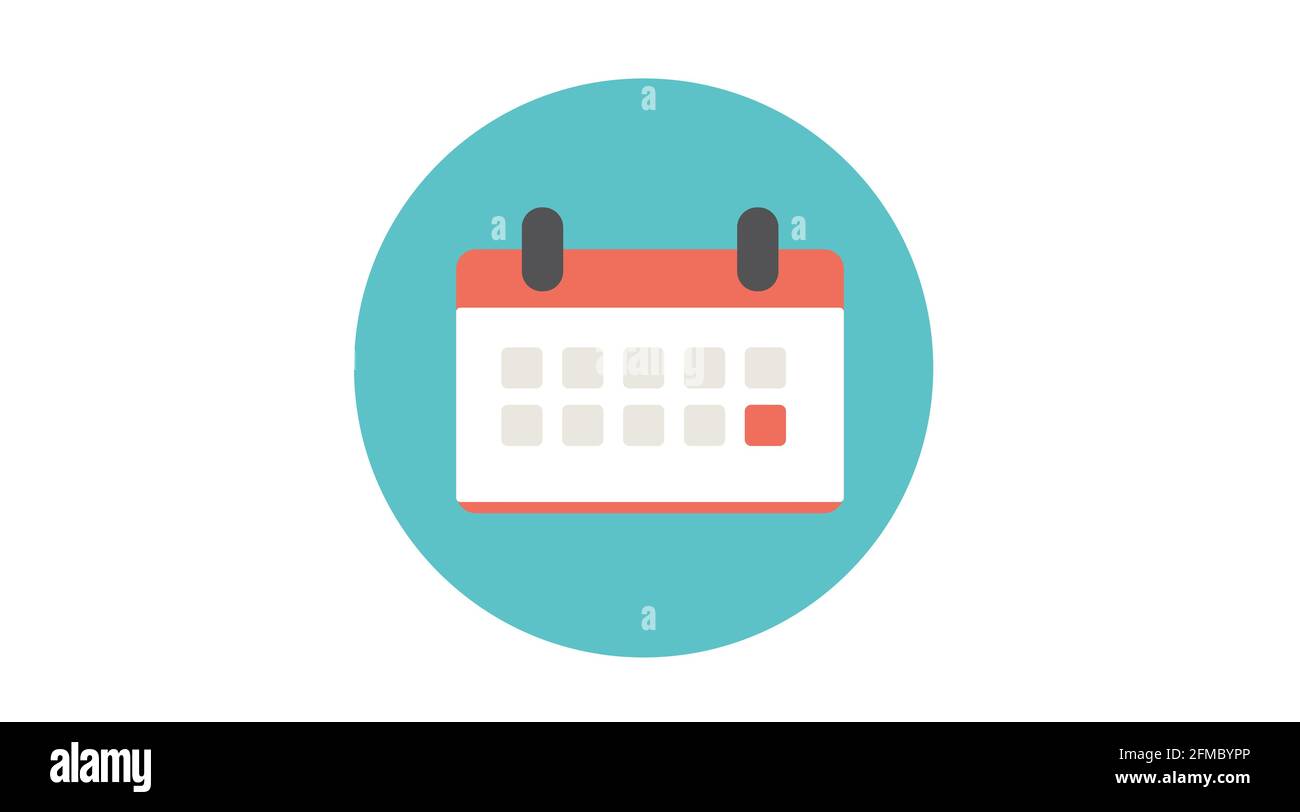 Flat calendar icon. Vector isolated illustration of a flat calendar ...