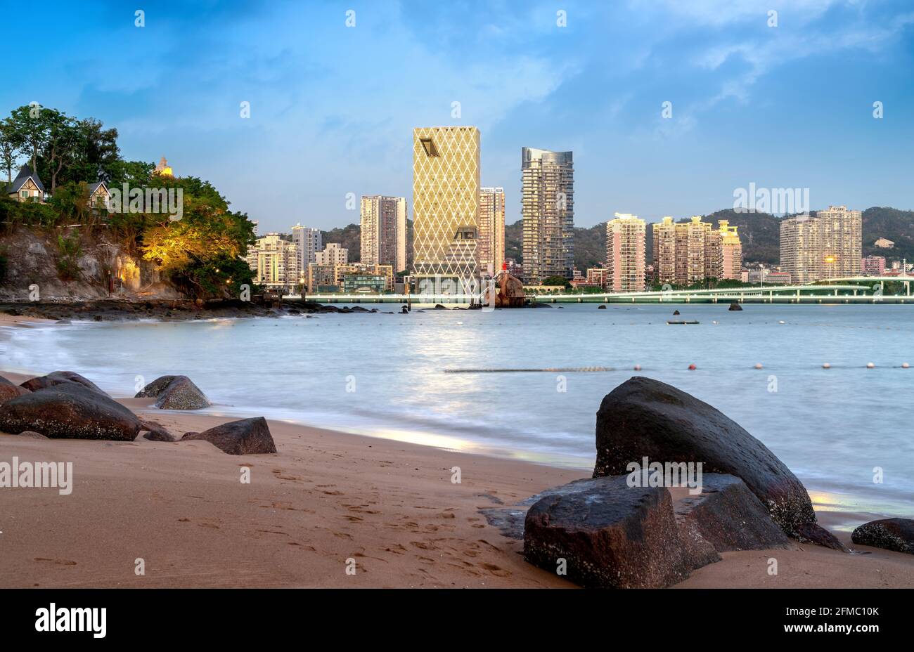 Urban Architecture and Yanwu Bridge in Siming District, Xiamen Stock Photo