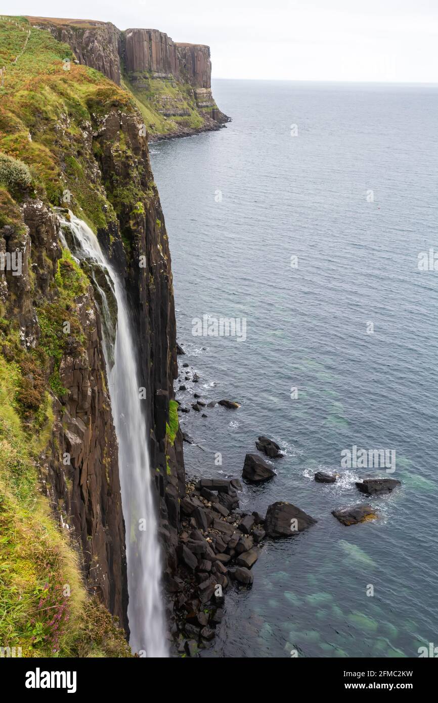 Kilt Rock (Creag an Fheilidh) in the Isle of Skye in Scotland, with