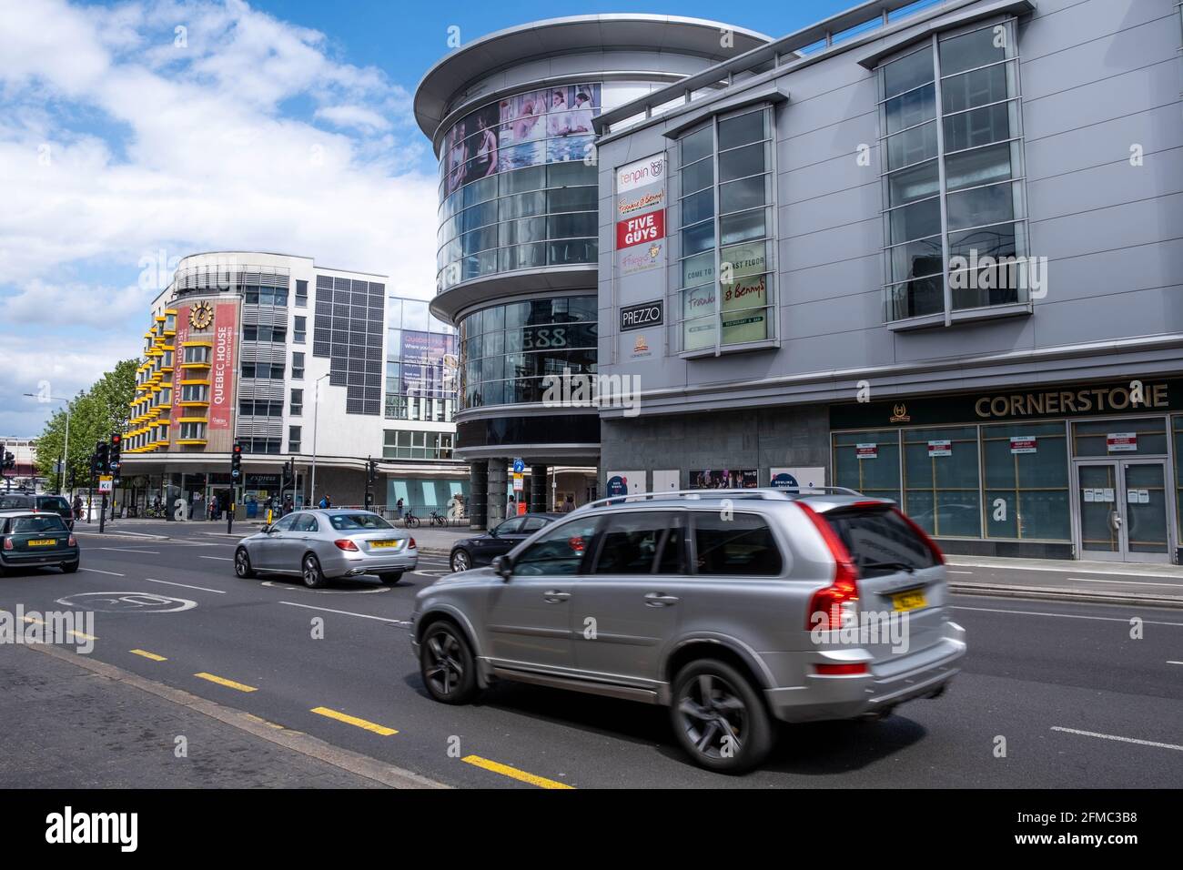 Kingston Upon Thames London UK, May 07 2021, Cars Passing The Modern