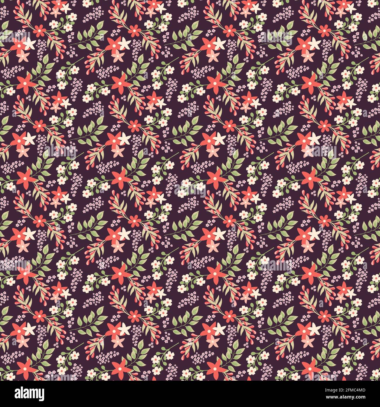 Classic wallpaper vintage flower pattern background Stock Vector Image