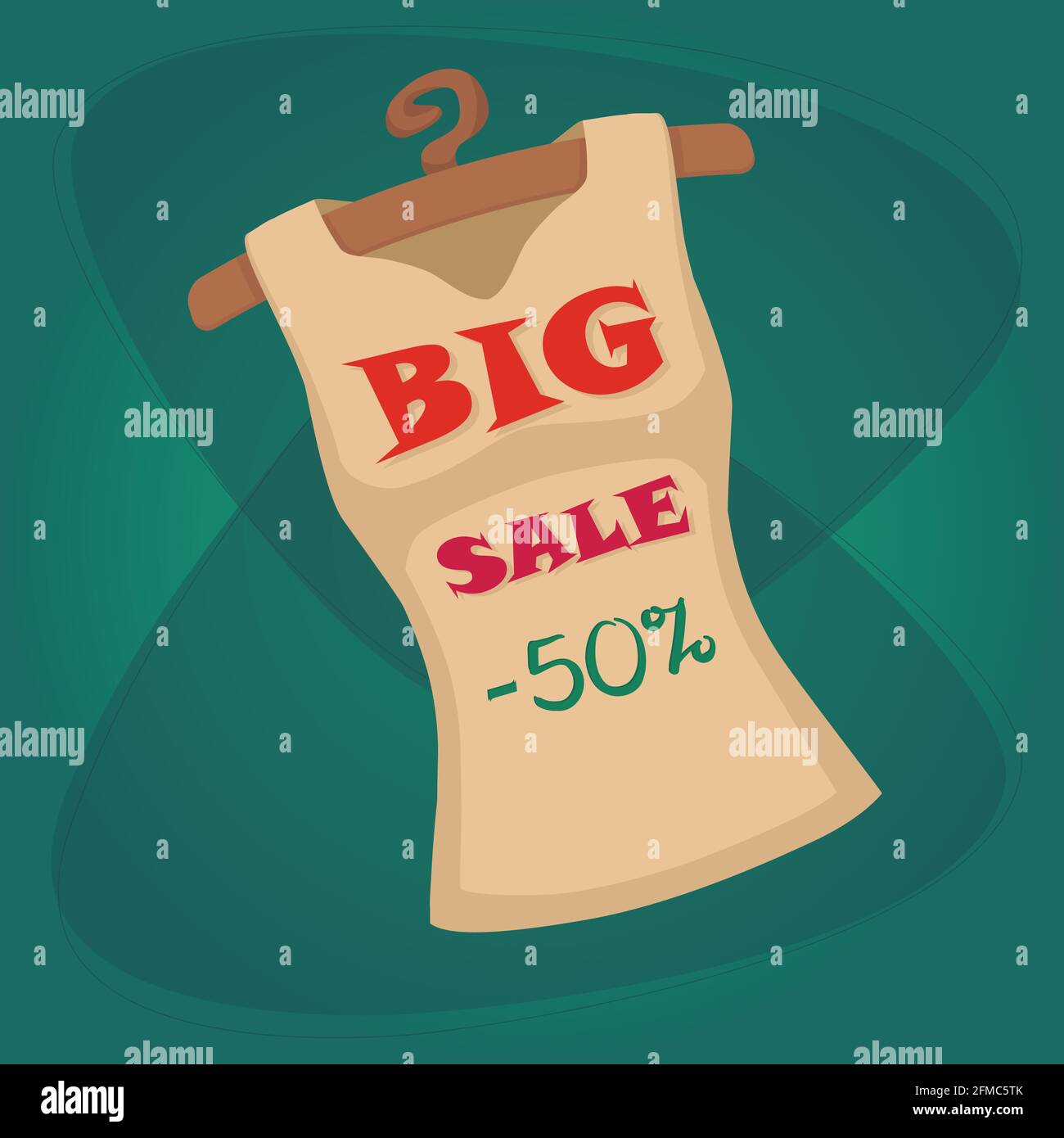 vector sale tshirt template, clothes store design illustration Stock