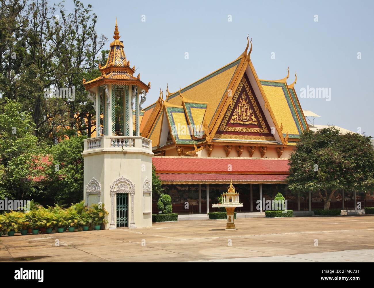 Royal Palace (Preah Barum Reachea Veang Nei Preah Reacheanachak Kampuchea) in Phnom Penh. Cambodia Stock Photo