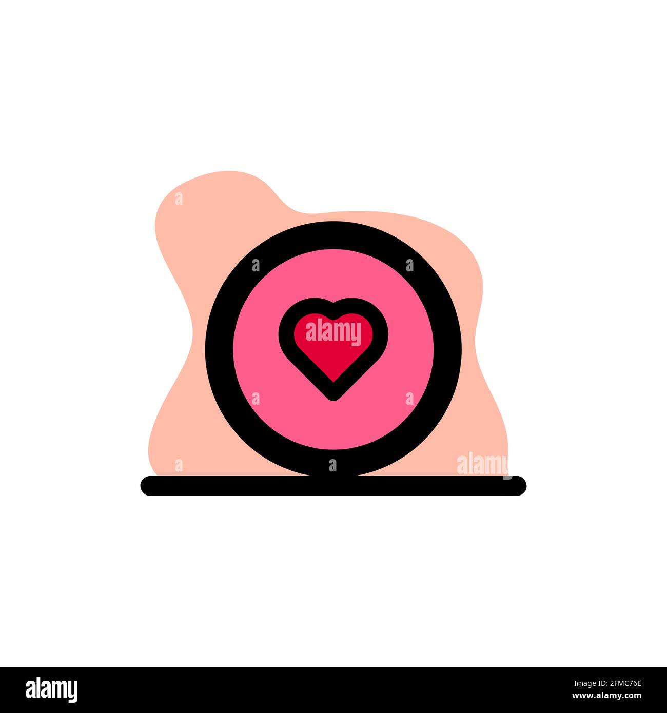 Cute Love Icon Concept Vector Illustration Design eops10 Stock Vector