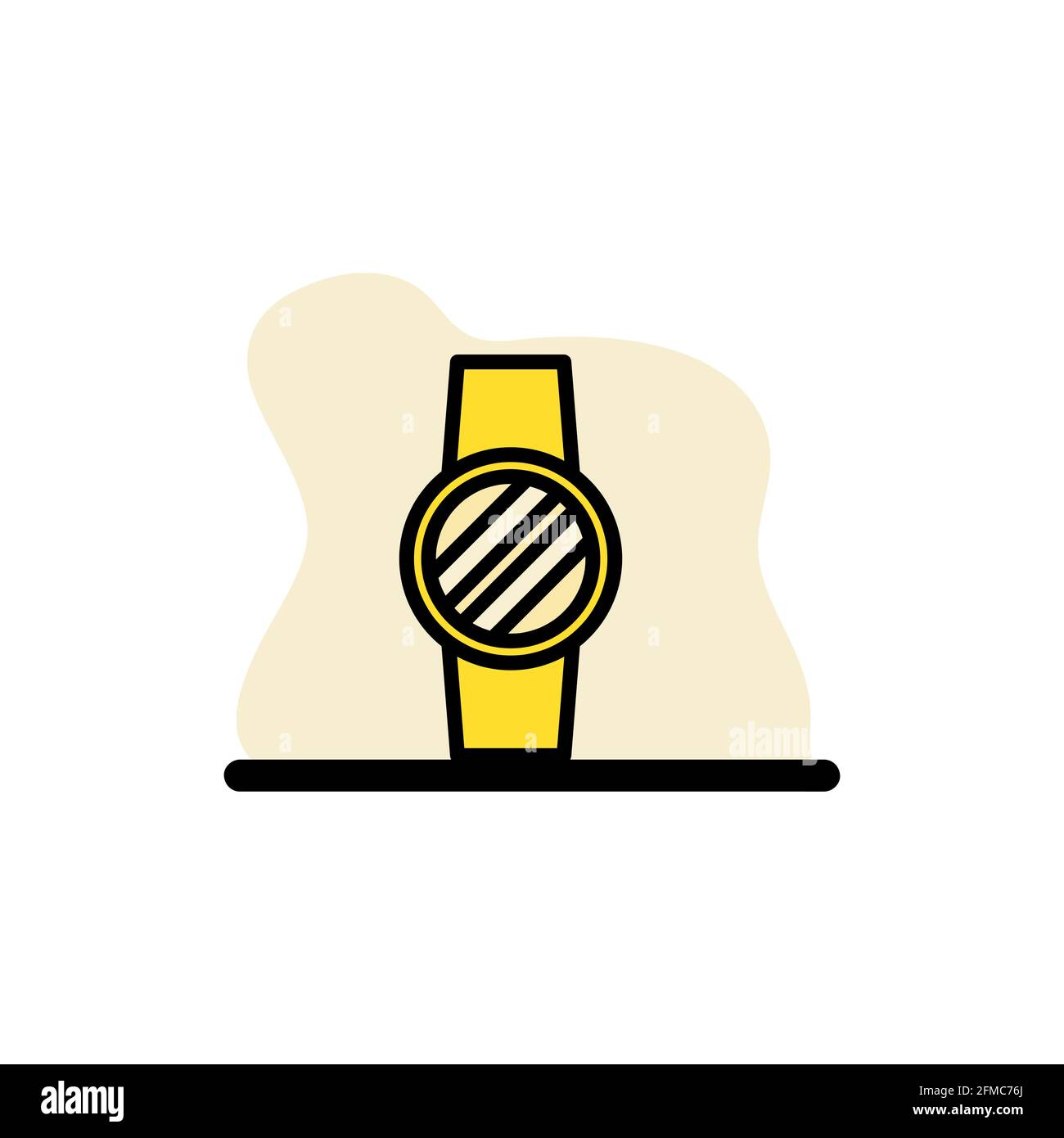 Yellow Watch Vector Concept Icon Design Illustration eps10 Stock Vector