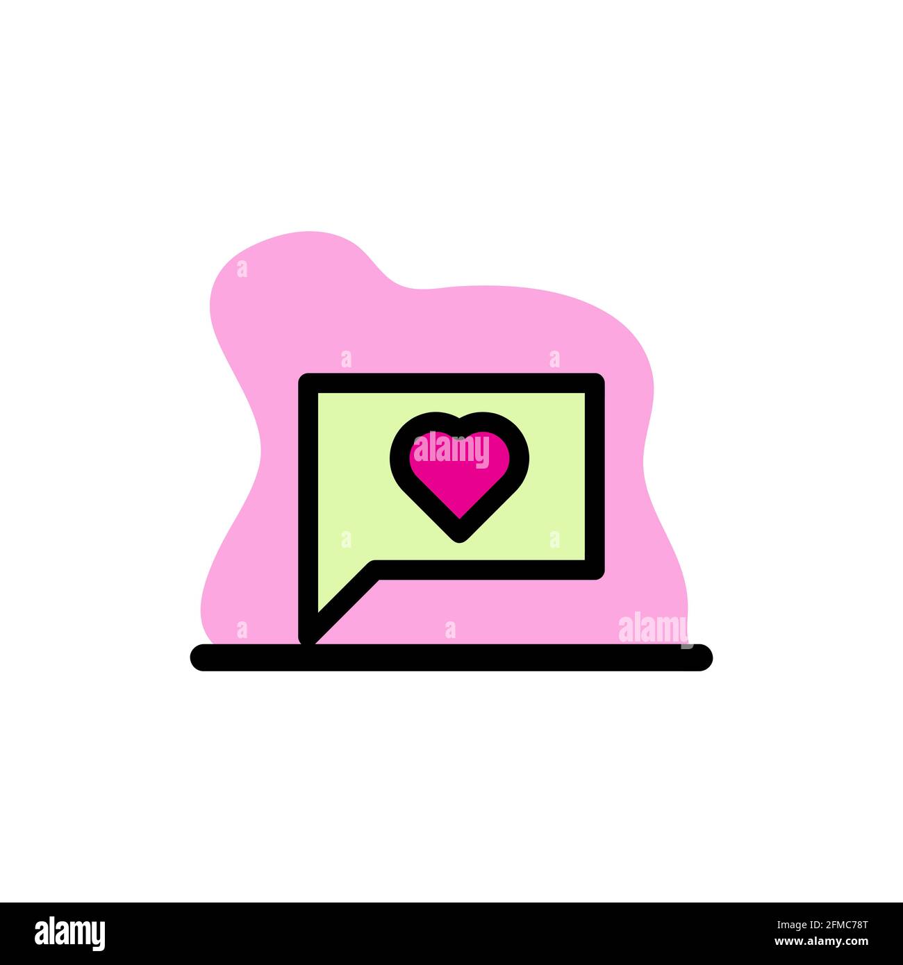 Favourite Chat Icon Vector Conceptual Design Illustration eps10 Stock Vector