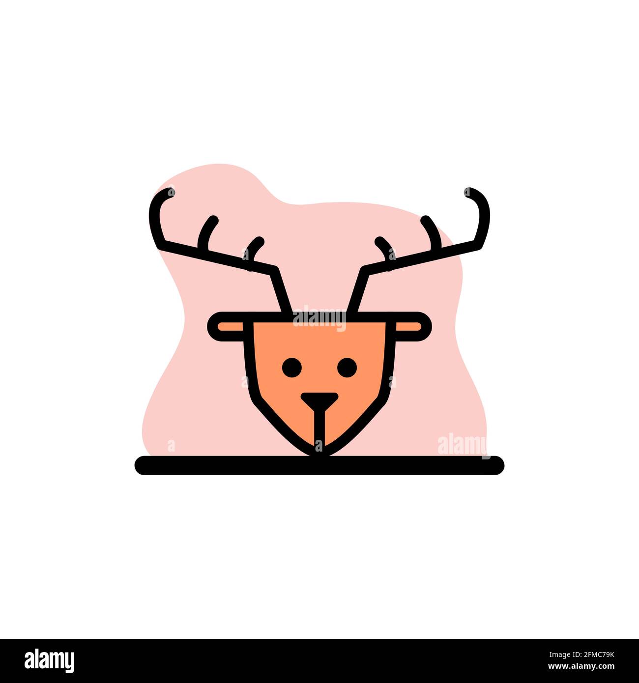 Deer Head Icon Vector Illustration Design eps10 Stock Vector