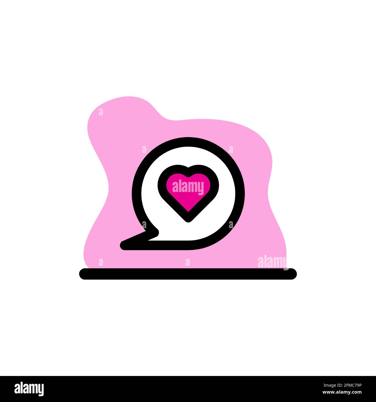 Love Chat Vector Icon Design Illustration Concept eps10 Stock Vector