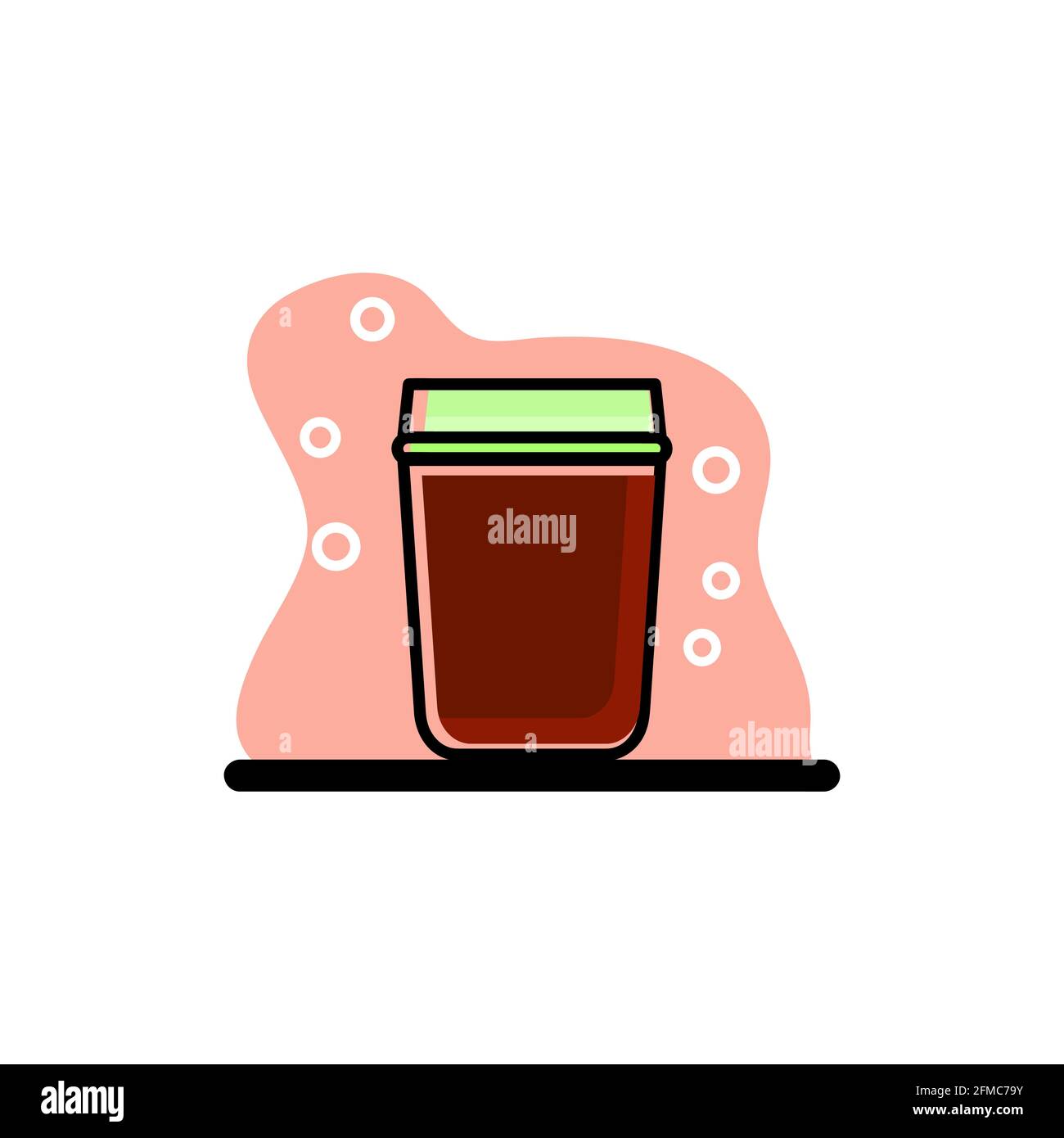 Coffee Drink Icon Conceptual Vector Illustration Design eps10 Stock Vector