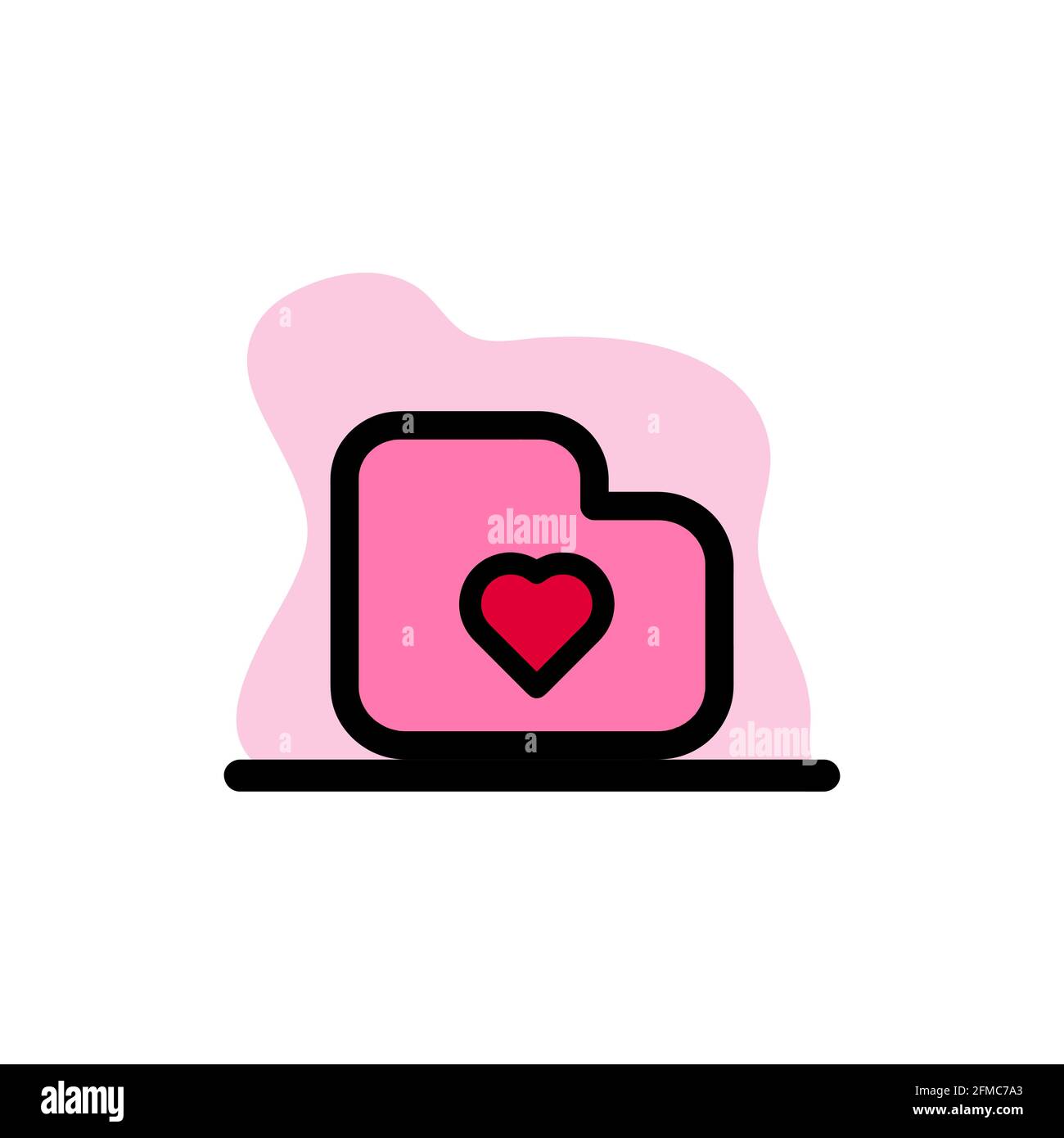 Favourite Folder Icon Conceptual Vector Illustration Design eps10 Stock Vector