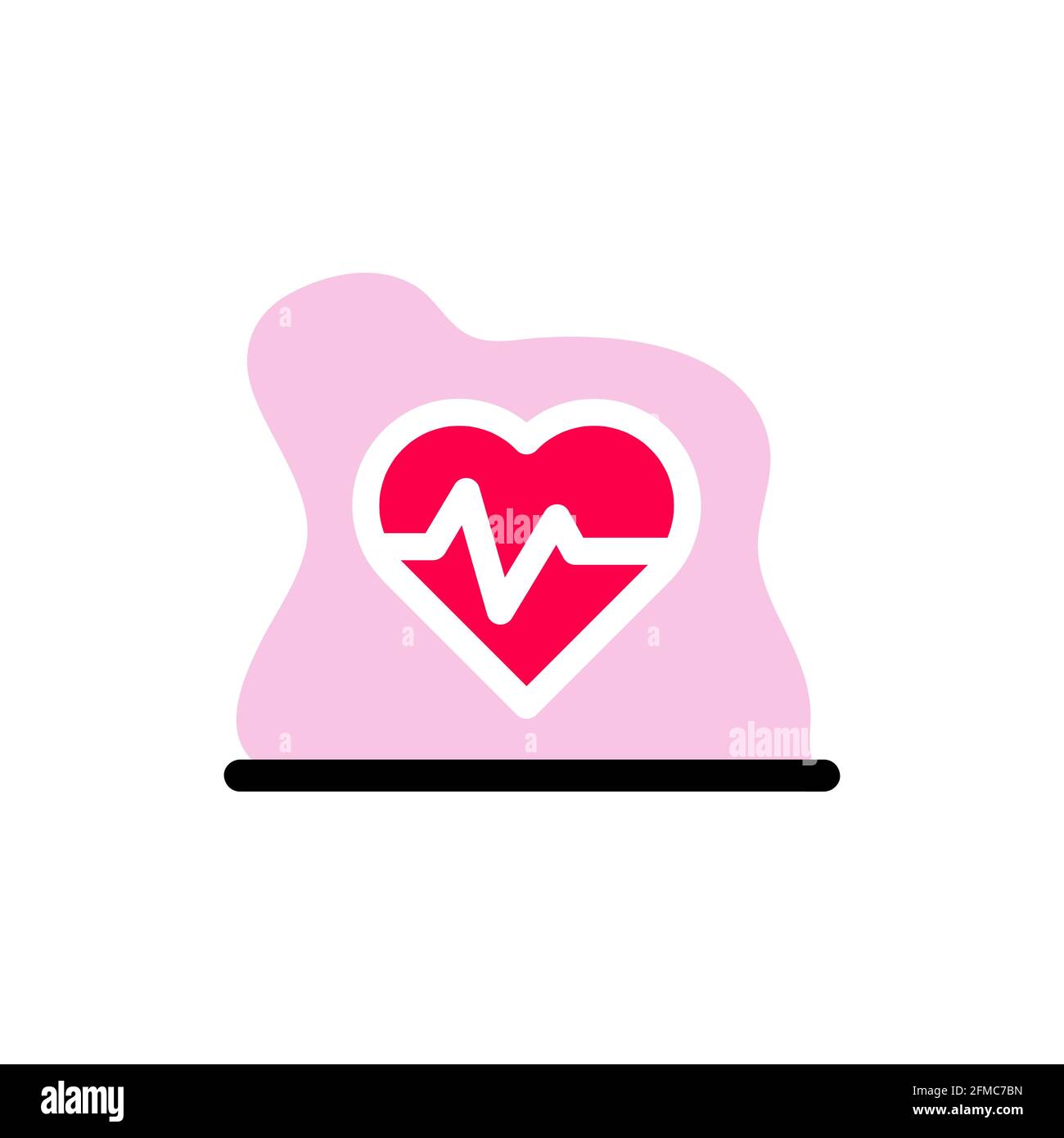 Heartbeat Conceptual Vector Icon Design Illustration eps10 Stock Vector