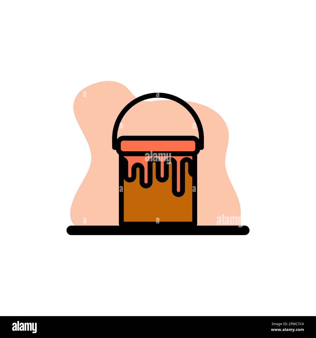 Paint bucket roller Stock Vector Images - Alamy