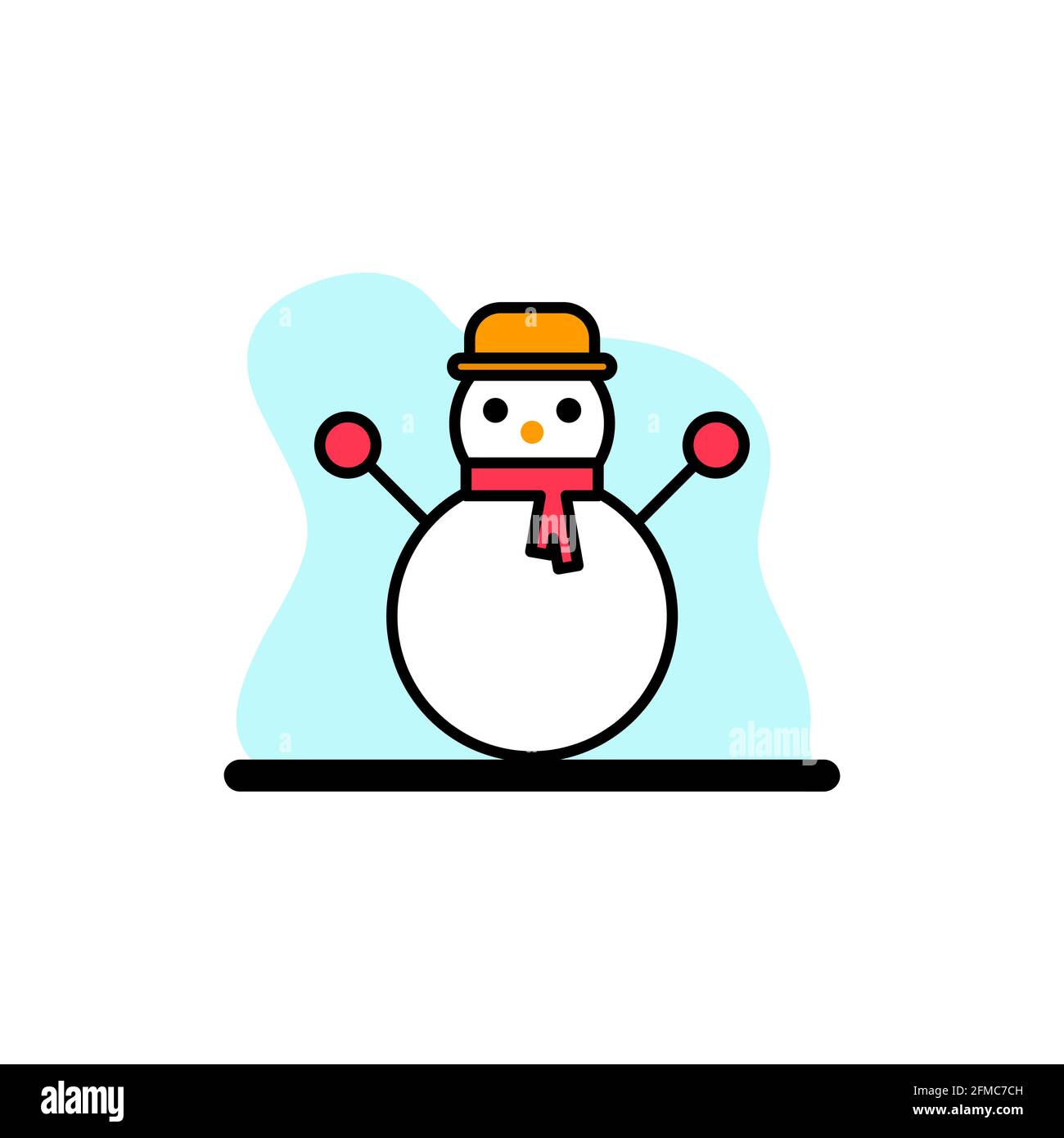 Snowman Vector Icon Illustration Design eps10 Stock Vector