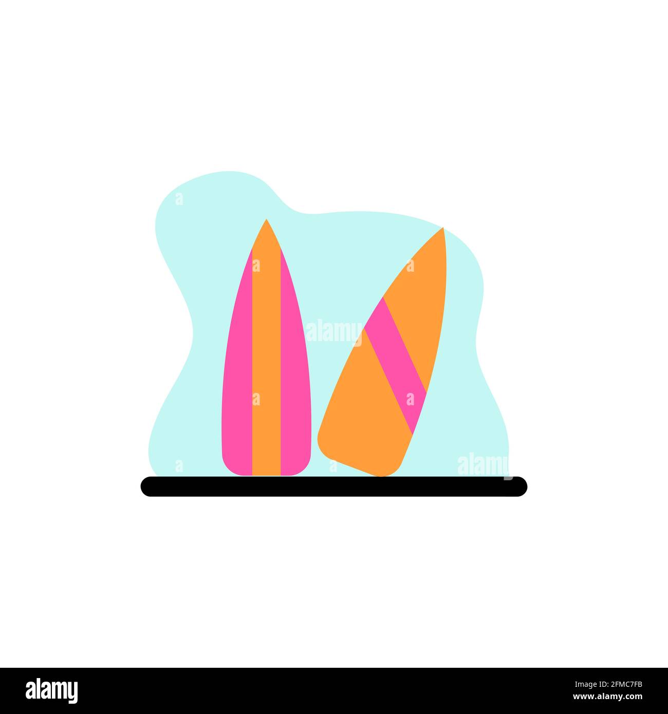 Surfboards Icon Vector Concept Design Illustration eps10 Stock Vector