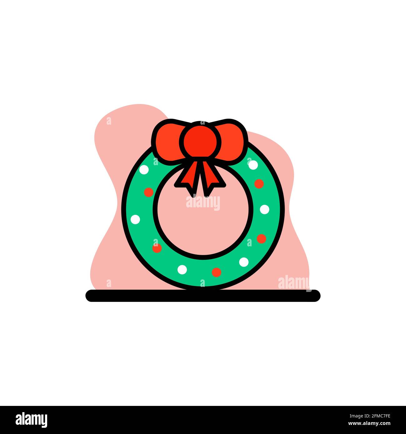 Wreath Icon Vector Illustraton Design Concept eps10 Stock Vector