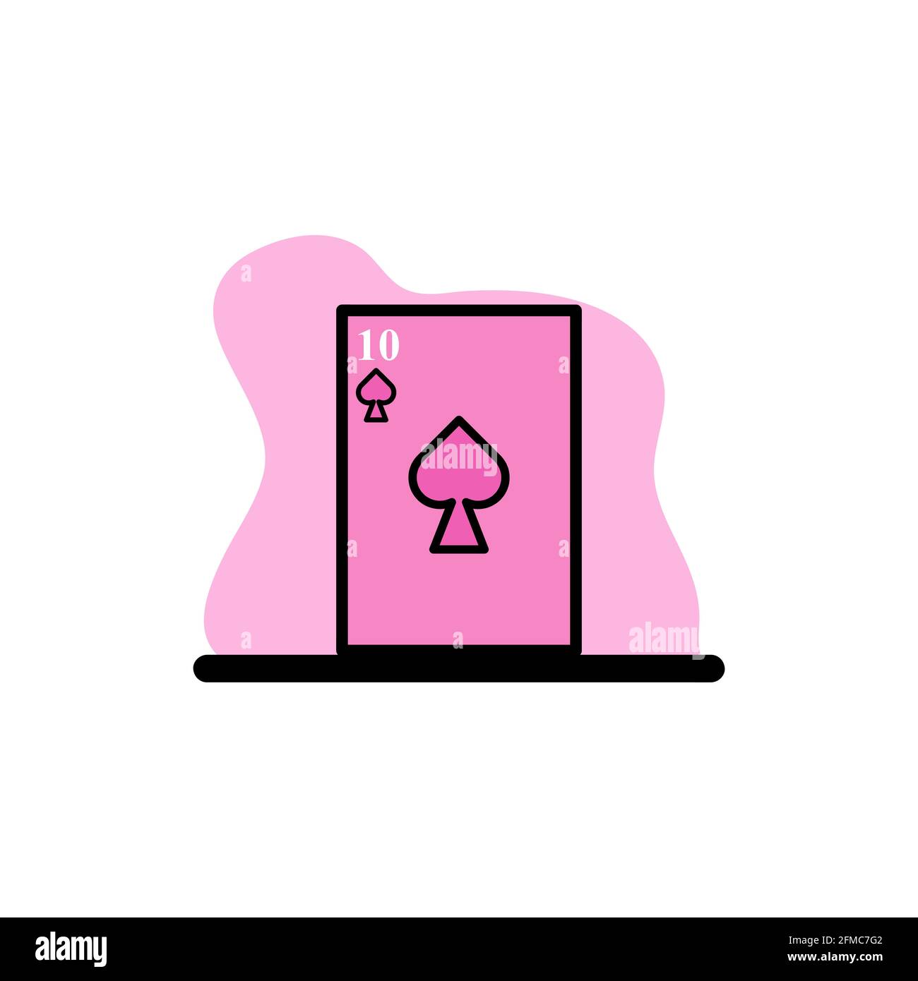 Poker Card Icon Conceptual Vector Design Illustration eps10 Stock Vector