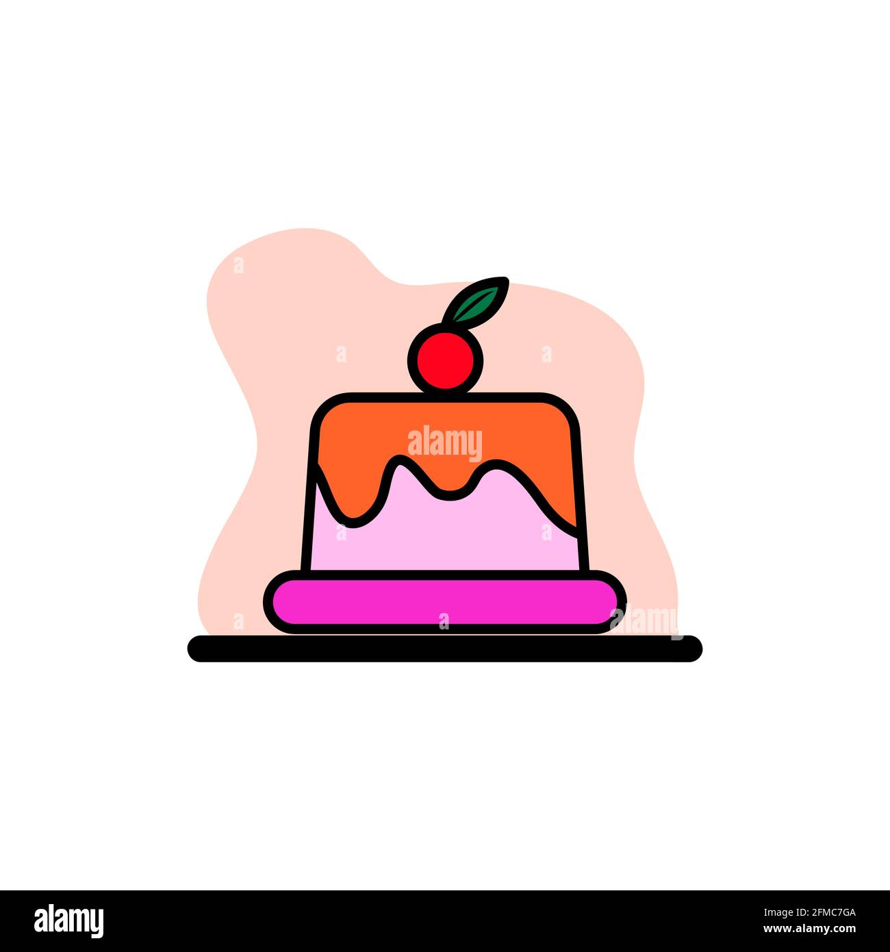 Pudding Vector Conceptual Icon Illustration Design eps10 Stock Vector