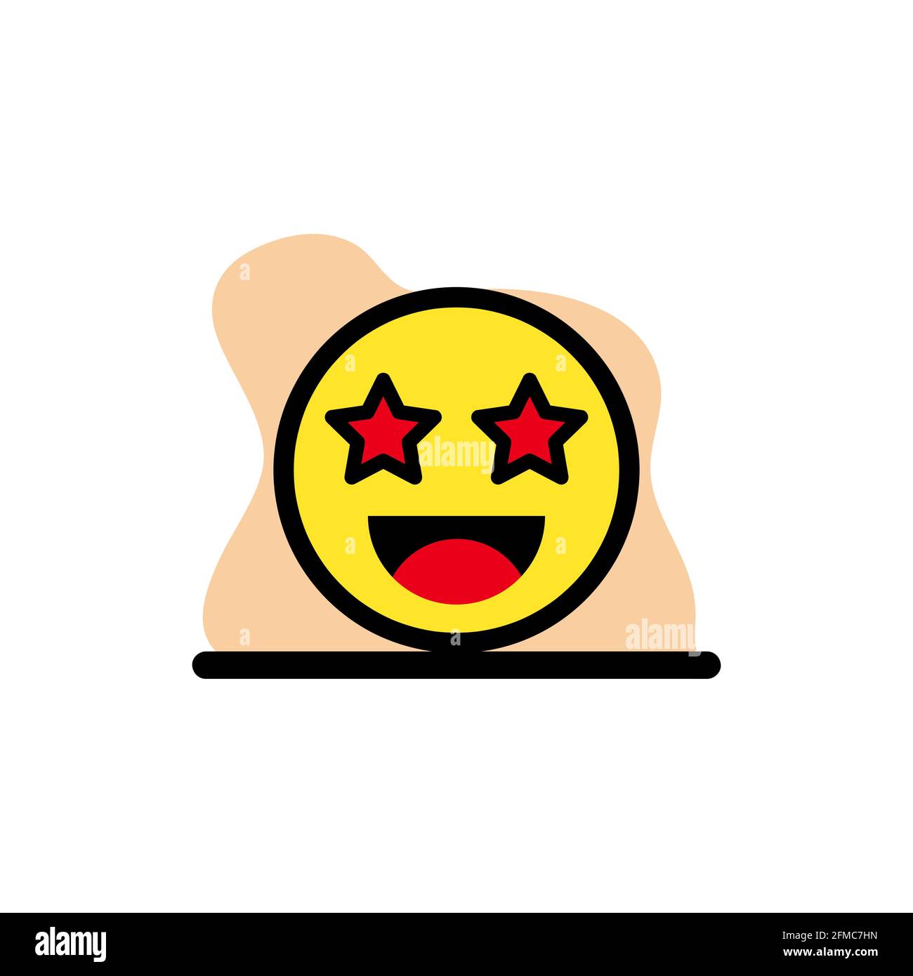 Smiley Star Emoji Icon Conceptual Vector Illustration Design eps10 Stock Vector