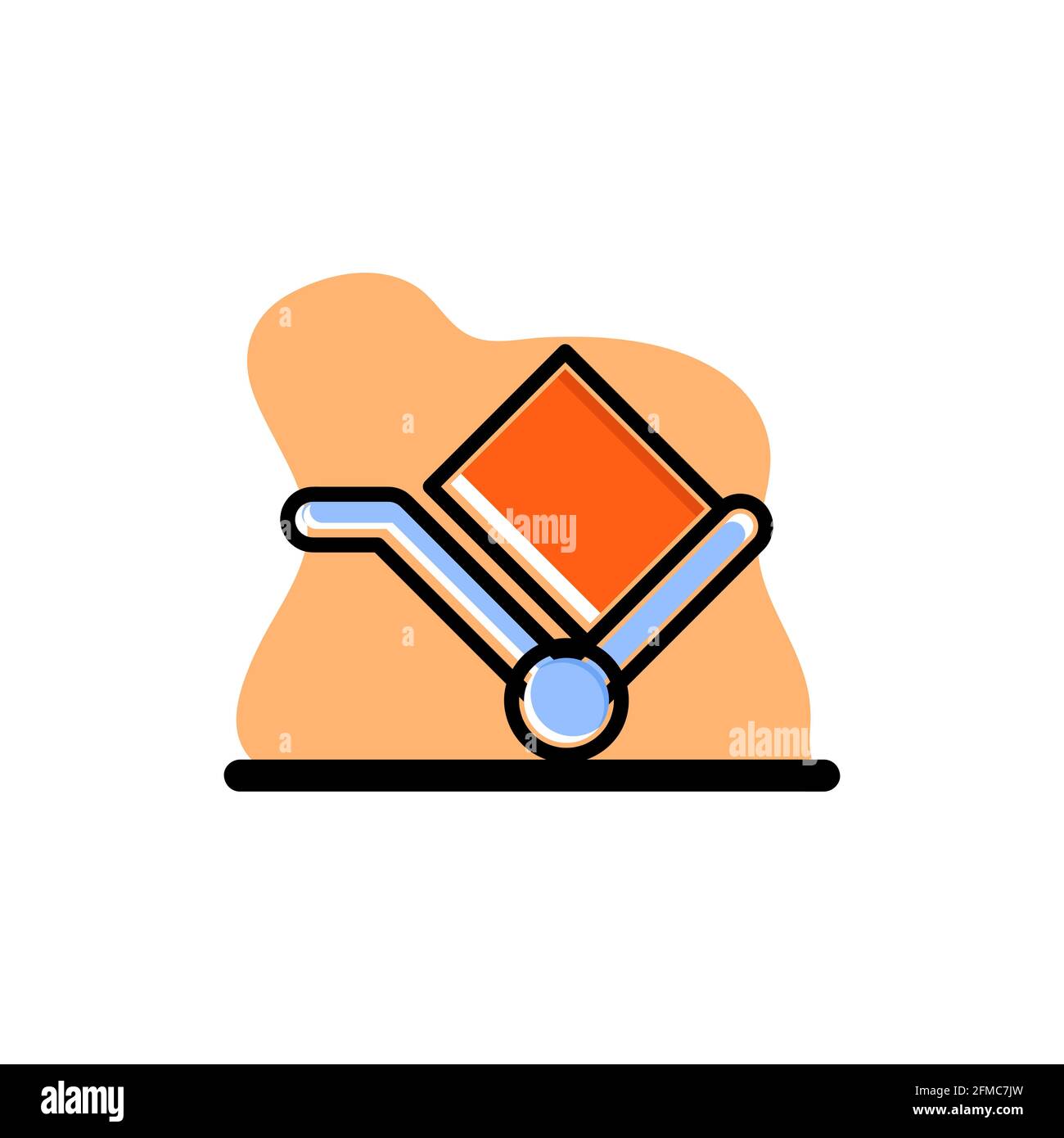 Box Trolley Vector Icon Conceptual Design Illustration eps10 Stock Vector